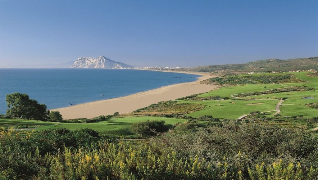 Neighboring Alcaidesa golf course with Rock of Gibraltar views