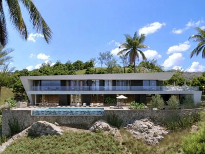 Villa Horizon, exterior of the villa among palm trees with private pool, Finca Cortesín, Casares