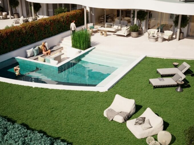 Ground floor garden and pool with terrace at The View Marbella III