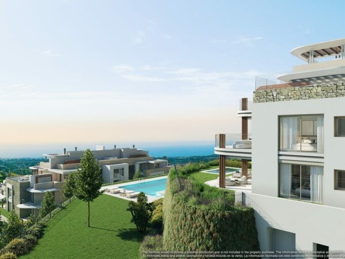 Sea views from Enebros, Real de La Quinta, Benahavís