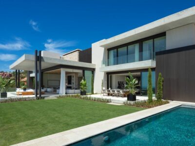 Villa facade seen from the pool | The Hills 8, La Quinta